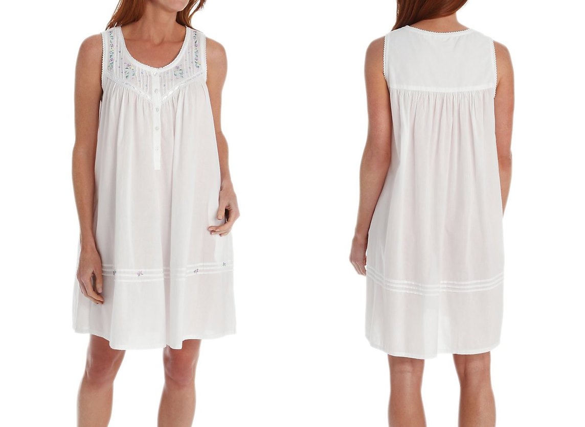 white nighties cotton