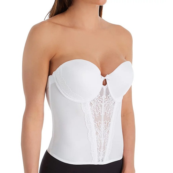 A bridal bustier with an underwire bra offers great support.