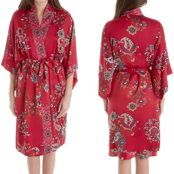 If silk is too delicate, satin robes are a great affordably priced alternative.