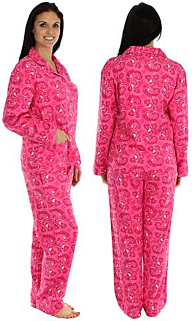 Chemise De Nuit Flanelle Partners - Femme - L - Carreaux Rose/blanc - NEUF Sans étiquette