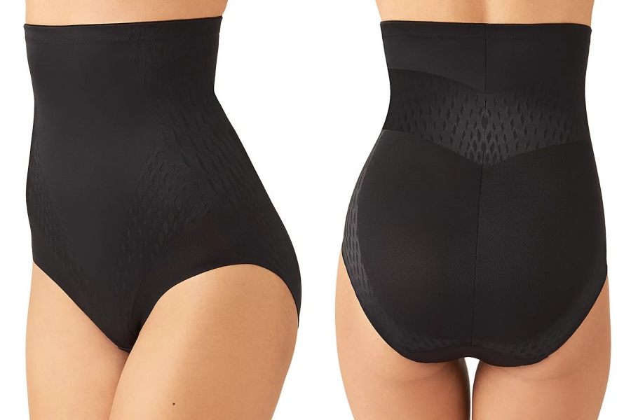 A high waisted shaper panty is a great way to tame a stubborn muffin top.