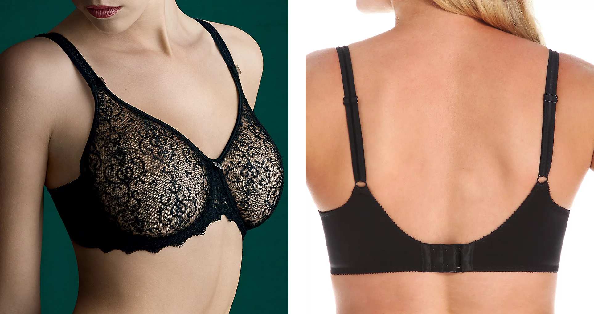 Plus size push up bras in black lace are so beautiful!