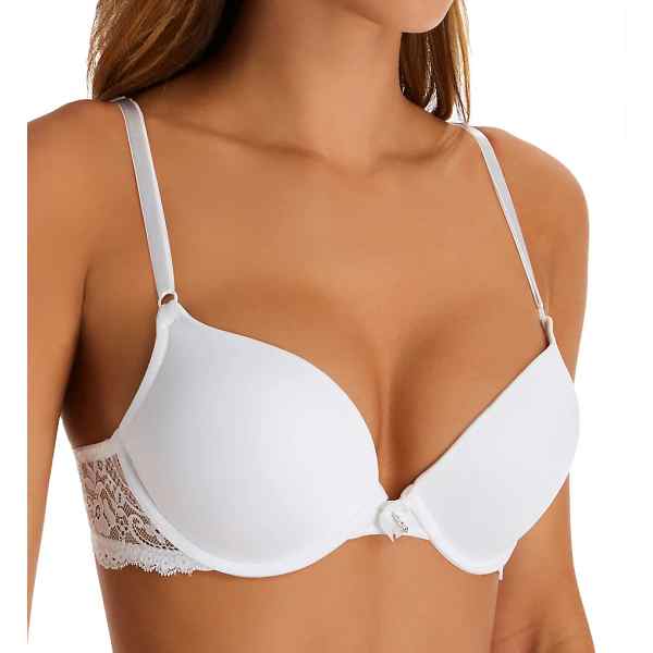 Lace detailing adds a touch of style to pretty padded bras.