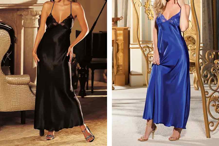 Long satin nightgowns are so elegant and make a great gift.