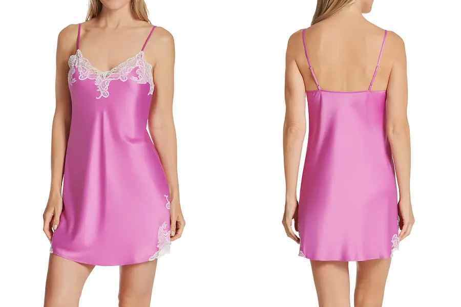 A silk chemise nightgown in icy shades is as sophisticated as it is stunning.