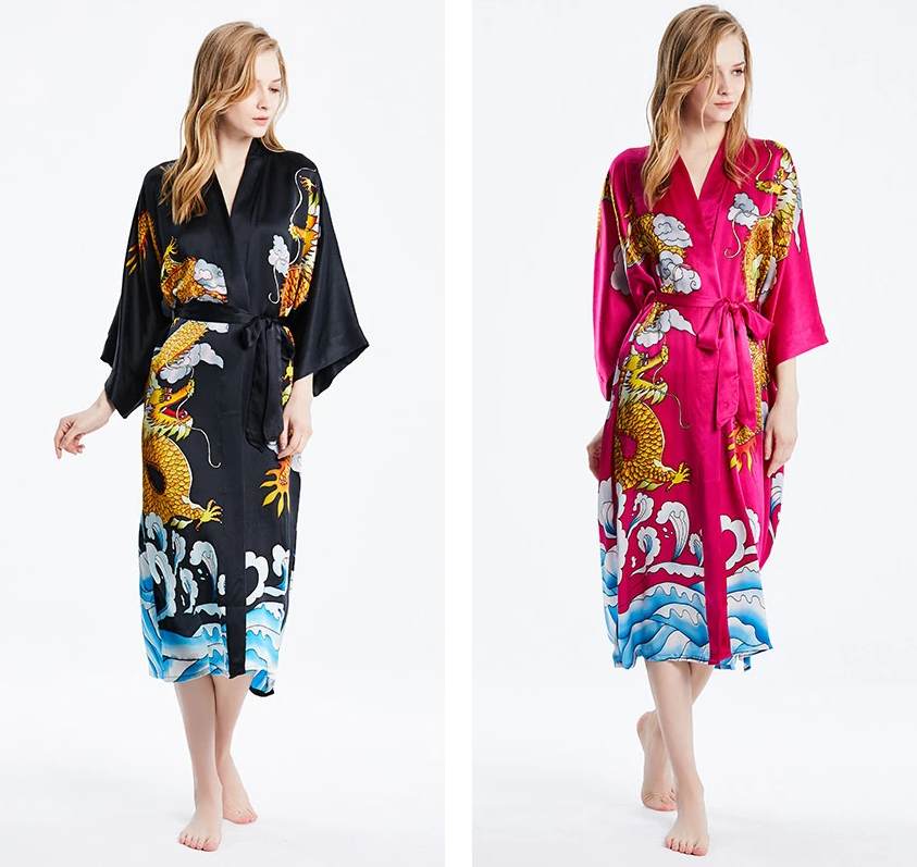 silk kimono robe