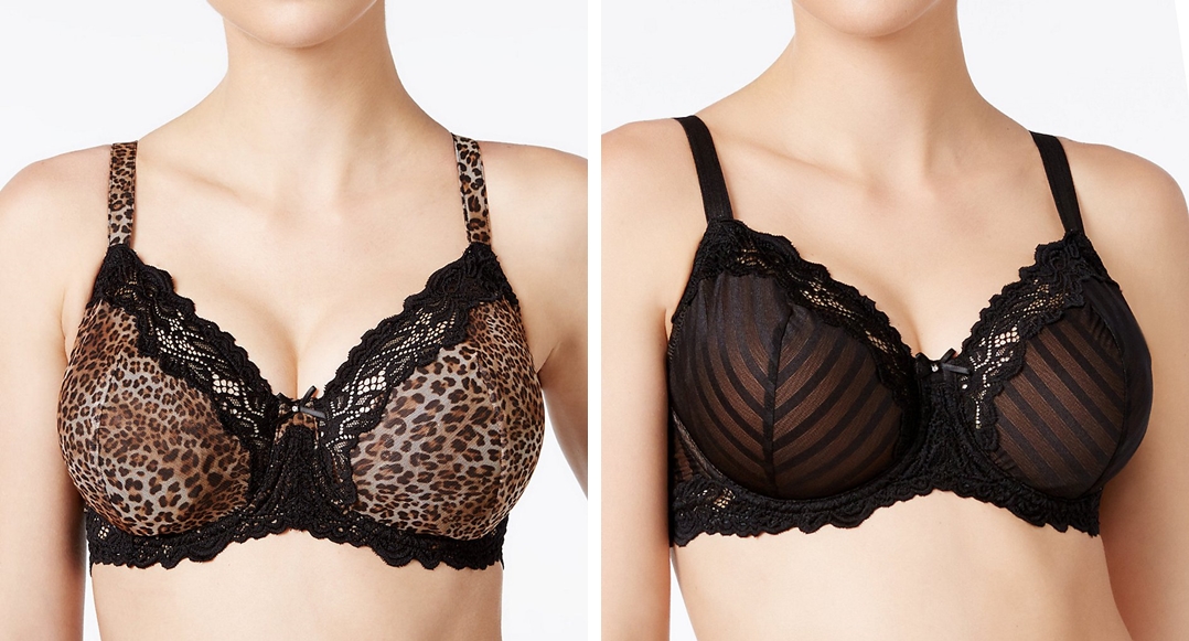 Underwire bras provide additional support.