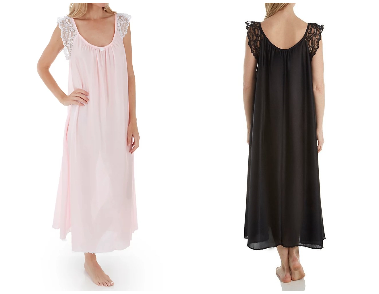 Nightgowns plus in lovely lightweight satin are so pretty and feminine!