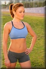 teen in sports bra