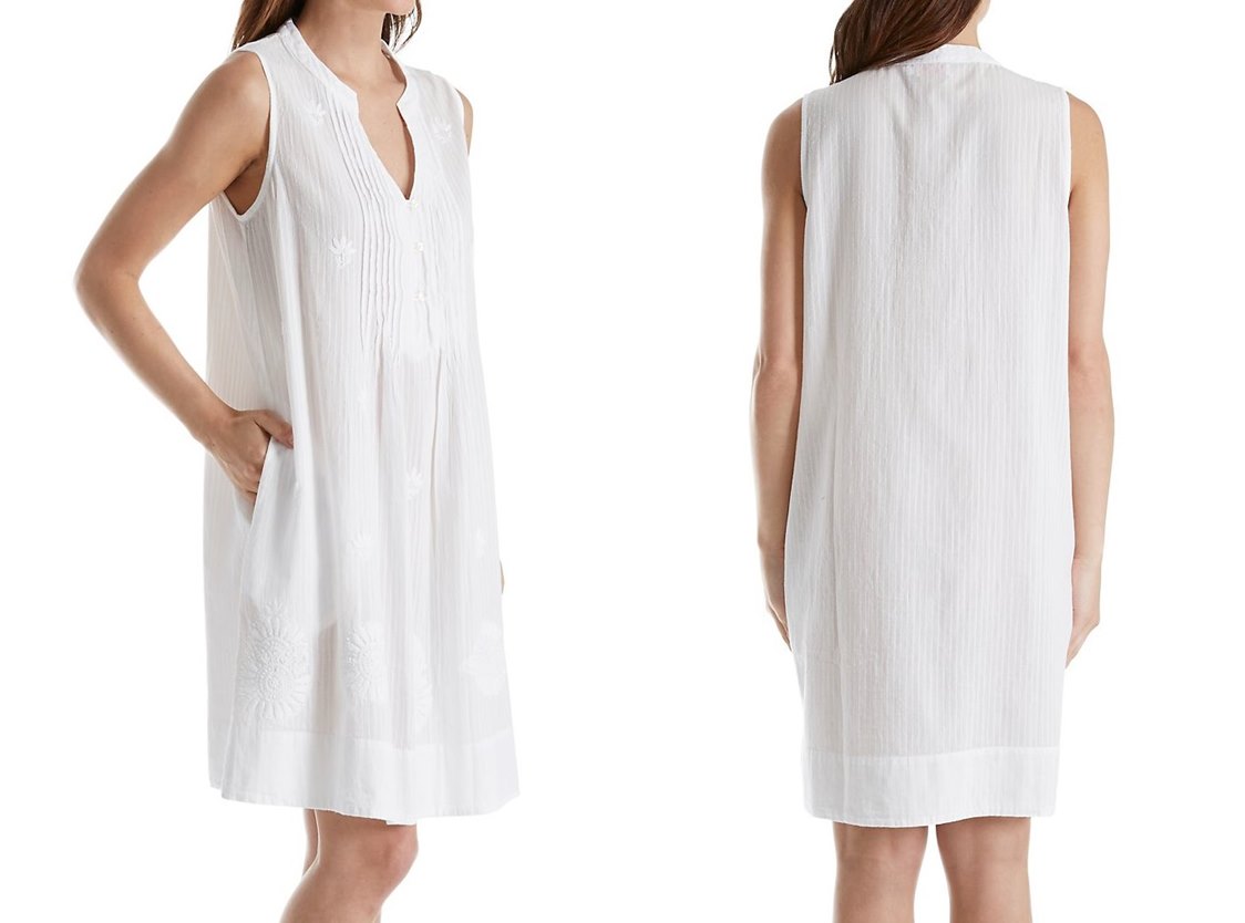 white cotton nightgown